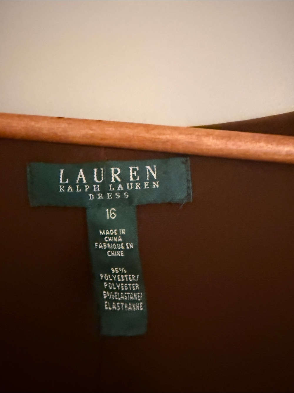 Ralph Lauren Brown Draped Midi Dress with Gold Buttons - Picture 2 of 4